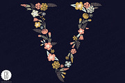 Floral letters, monogram, floral CVT, a Decorative Illustration by GrafikBoutique (Thumbnail 2 of 3)