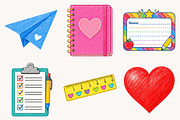 Back to School Clipart PNG Bundle, a Seasonal Illustration by Designworld (Thumbnail 5 of 5)