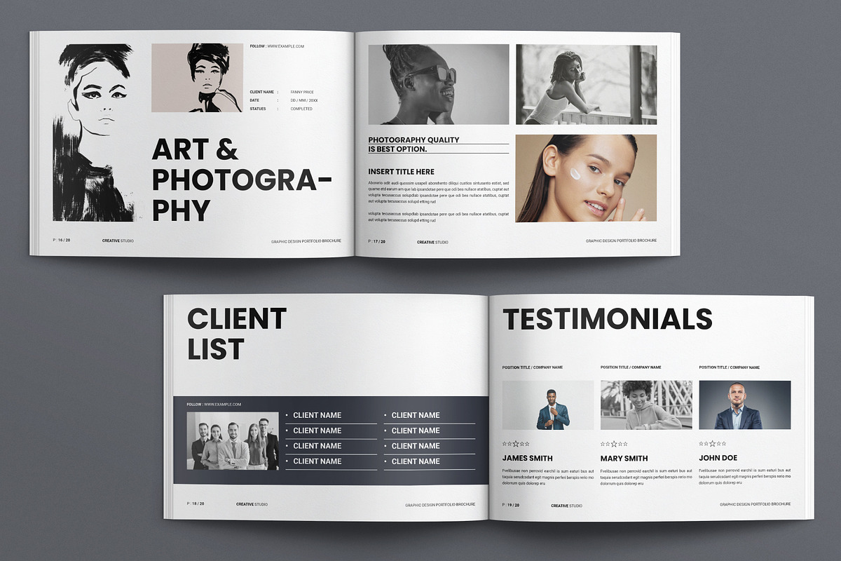 Graphic Design Portfolio Brochure, a Brochure Template by E-Type (Photo 7 of 8)