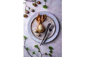 Elegant Easter table setting with, a Holiday Photo by Yulia Furman