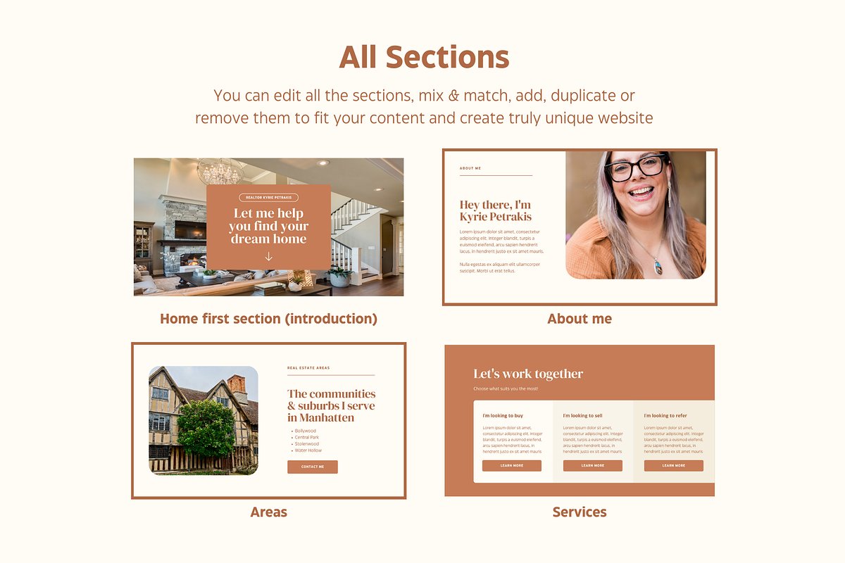 Realtor Kyrie Website Template Canva, a Websites & App Template by Eden Origin Studio (Photo 7 of 11)