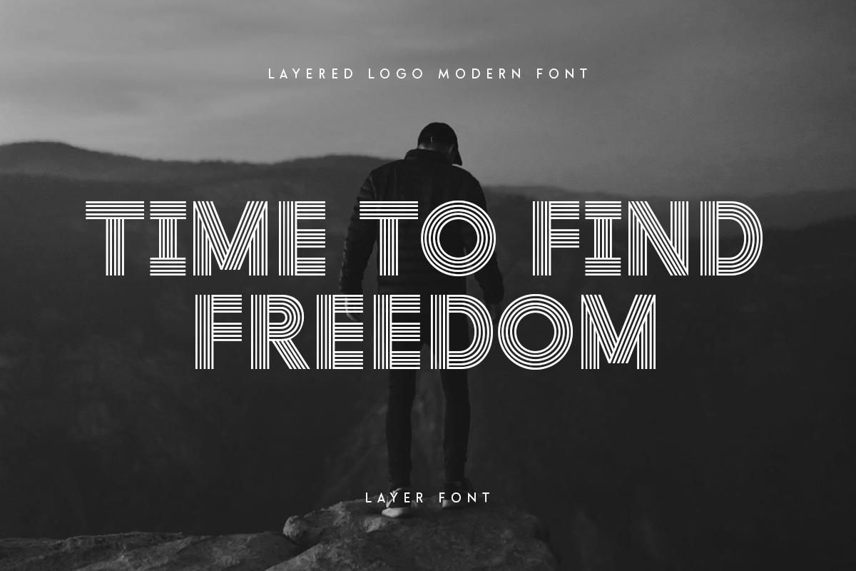 Layer - Layered Logo Modern Font, a Sans Serif Font by Hamz Studio (Photo 16 of 16)