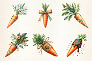 Easter Carrot Clipart, an Illustration by DreamArtGraphic (Thumbnail 4 of 4)