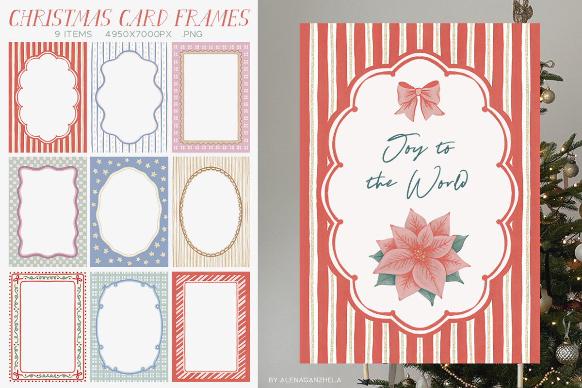 Christmas time illustrations frames, an Object Graphic by alenaganzhela (Photo 4 of 11)