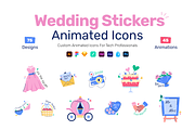Animated Wedding Stickers, a Duotone Icon by Prosymbols (Thumbnail 1 of 10)