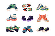 Modern sneakers set + ad templates, an Object Illustration by PaperTrident (Thumbnail 3 of 16)