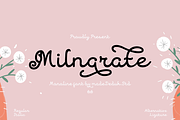 Milnarate Monoline Script, a Script Font by madeDeduk (Thumbnail 1 of 8)