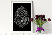 Mandala and Lotus flowers, an Illustration by Katika Shop (Thumbnail 4 of 6)