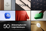 50 Logo Mockup Branding Bundle - V5, an Advertising Mockup by Asylab (Thumbnail 1 of 57)
