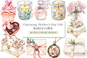 Charming Mother's Day Gift Clipart, an Illustration by DreamArtGraphic (Thumbnail 1 of 4)