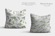 Watercolor Winter Forest Clipart, an Illustration by Ksenia Shmakova (Thumbnail 5 of 11)