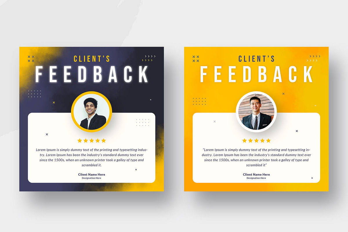 Feedback or Review Instagram post, a Social Media Template by Uiparvin (Photo 3 of 6)