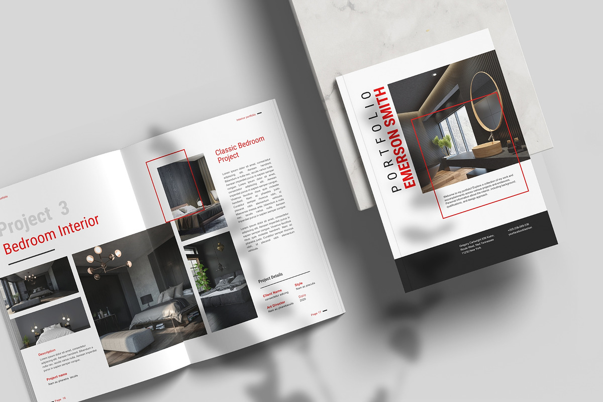 Portfolio Template | Canva, a Brochure Template by TheBrightGrap (Photo 2 of 10)