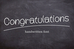 Congratulations Handwritten Font