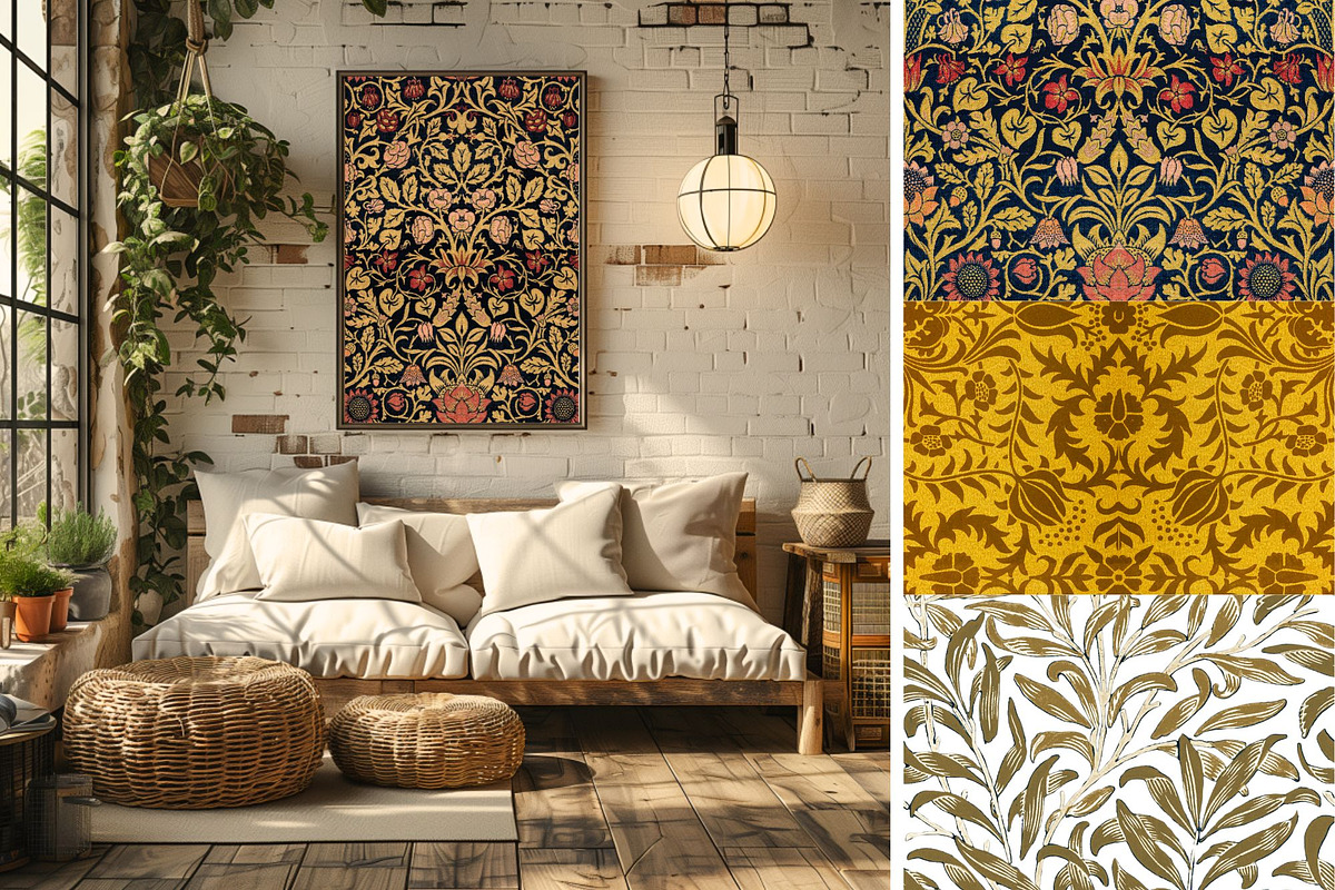 William Morris Ornament Pack 1, a Pattern Graphic by ARTOZEN DIGITAL (Photo 3 of 16)