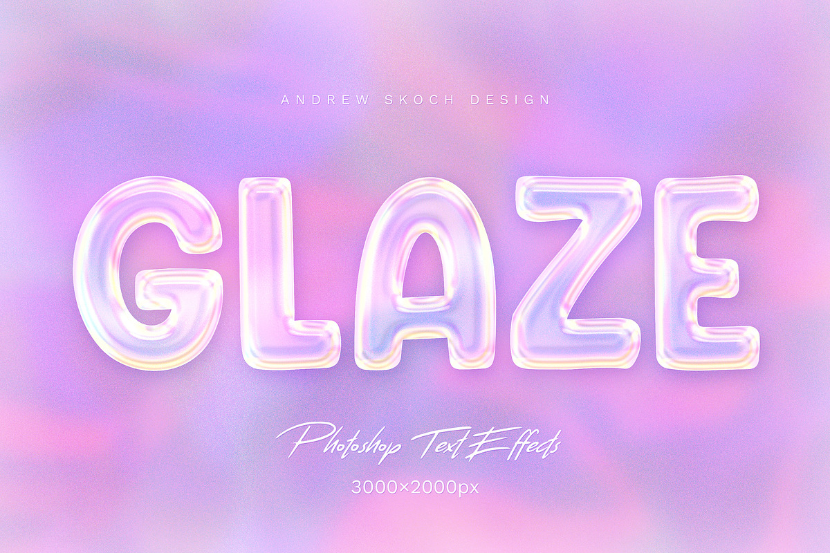 Glossy Text Effects, a Design Template by Andrew Skoch Design