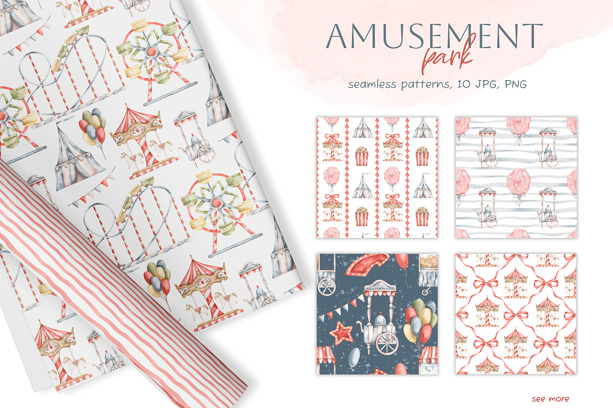 Amusement park, a Decorative Illustration by NellyaEgorova (Photo 4 of 8)