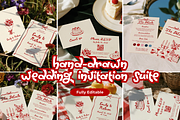 Hand-drawn Wedding Invitation Suite, an Invitation Template by INRASSION (Thumbnail 1 of 10)