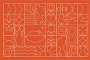 Mosaic Feminine Design Set, a Decorative Illustration by Lettering_Logo (Thumbnail 3 of 8)
