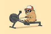 Capybara Hyrox Fitness Gym Workout, a Sport Illustration by Partikusi Design (Thumbnail 2 of 5)