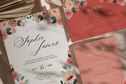 Floral Invitation Canva Template