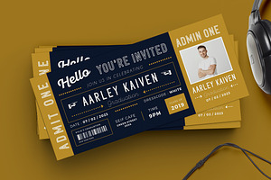 Graduation Invitation Ticket, an Invitation Template by Aarley Kaiven