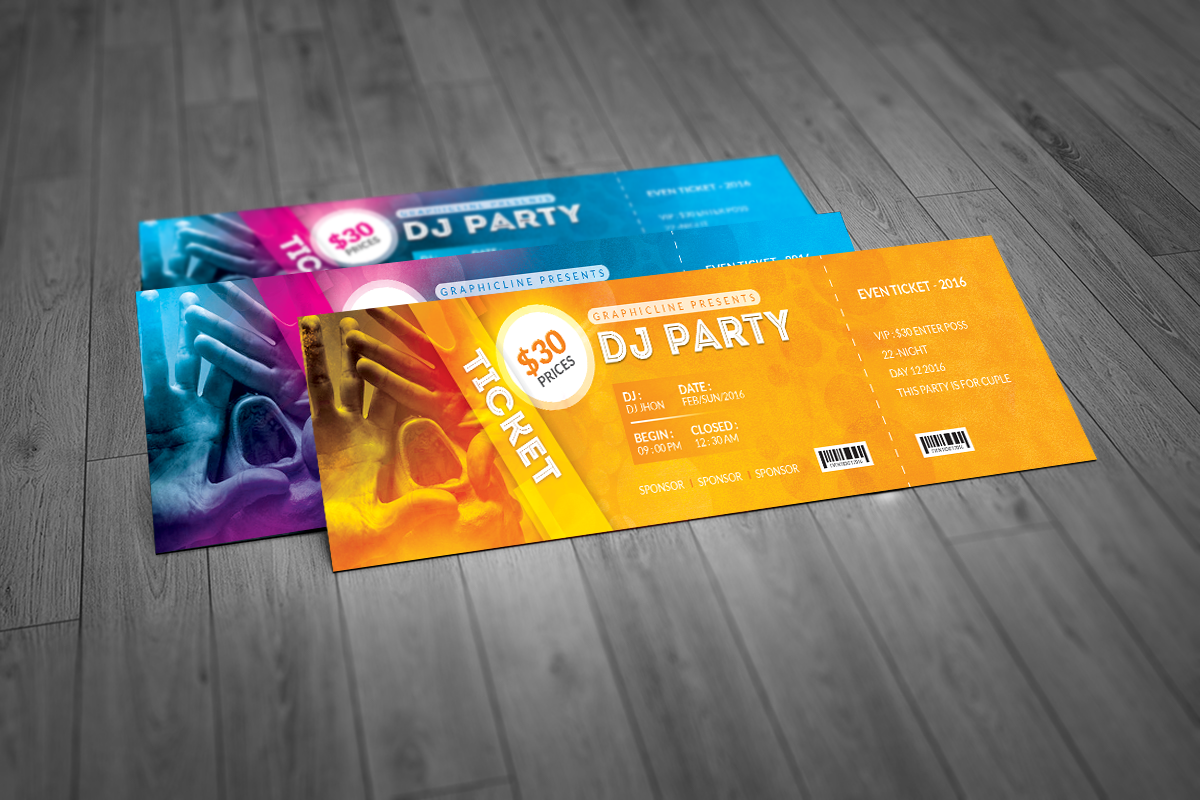 Event Ticket, an Invitation Template by GenerousArt