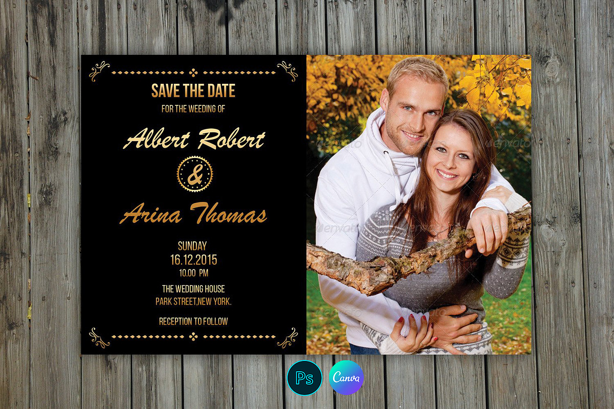 Wedding Save The Date, an Invitation Template by Template Shop (Photo 1 of 2)