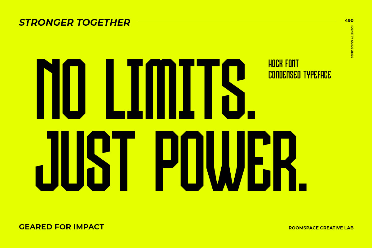 Hock- Modern Condensed Brutal Sport, a Slab Serif Font by roomspace creative lab (Photo 4 of 10)