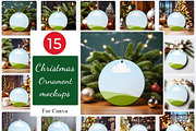 Christmas Ornament Mockups for Canva, a Merchandise Mockup by NoemieDesigns (Thumbnail 1 of 8)