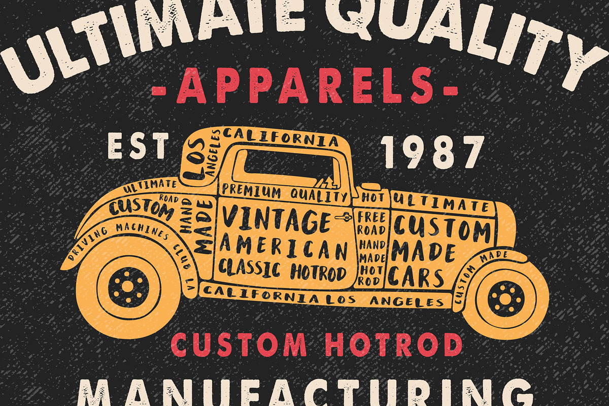 VECTOR SET OF VINTAGE CARS, an Illustration by ulasokuyucu (Photo 4 of 7)