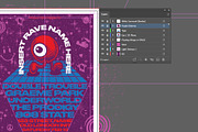 Old School Rave Flyer Template, a Flyer Template by SamCarter (Thumbnail 6 of 6)