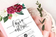 Floral Wedding Invitation Template, an Invitation Template by ShineOnWedding (Thumbnail 4 of 8)