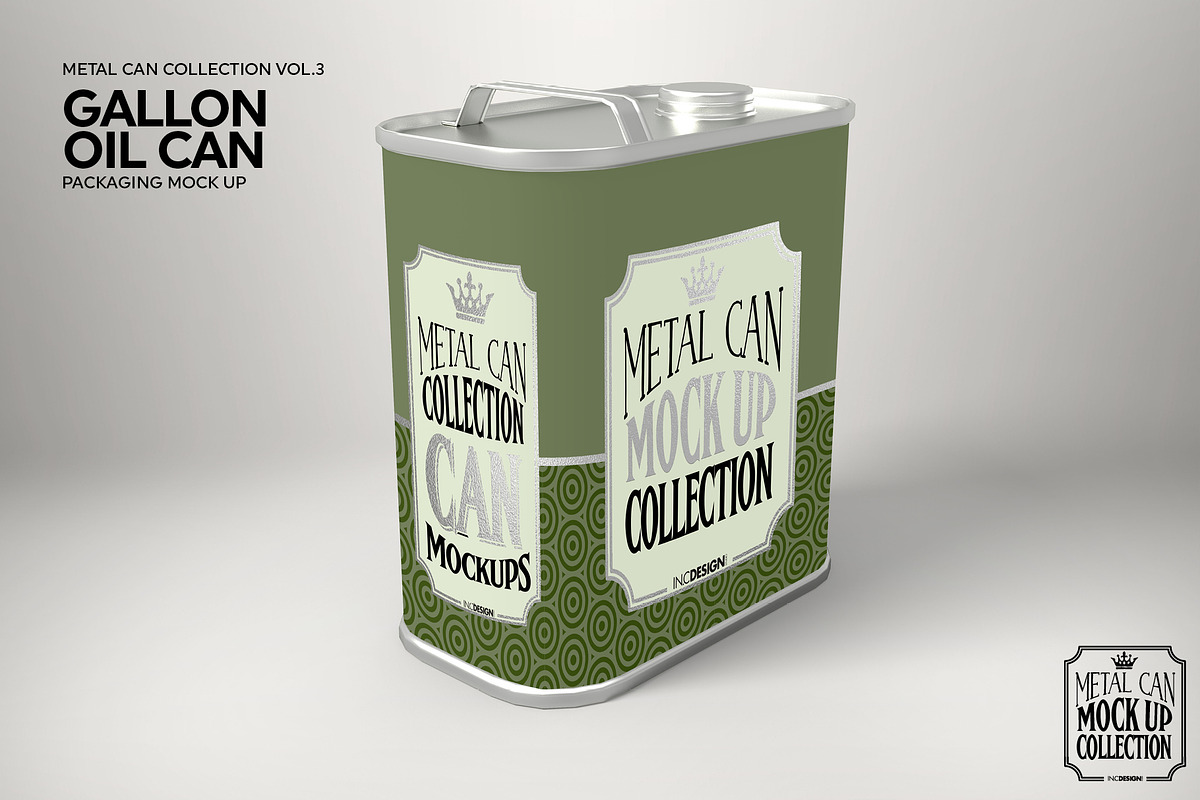 Metal Oil Gallon Can Mockup, a Product Mockup by INCDesign (Photo 6 of 7)