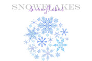 Snowflakes. Watercolor clipart, an Illustration by Love Watercolor Store (Thumbnail 7 of 7)