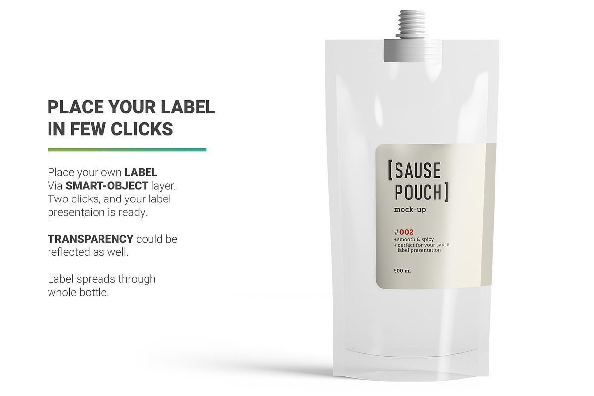 Sauce Doypack Pouch Mockup, a Cups & Container Mockup by AY Mock-Ups (Photo 4 of 13)