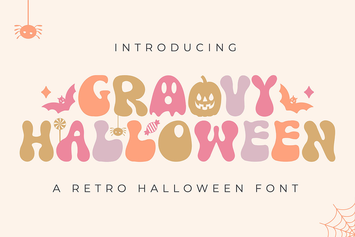 Groovy Halloween - A Retro Font, a Font by CraftlabSVG (Photo 1 of 9)