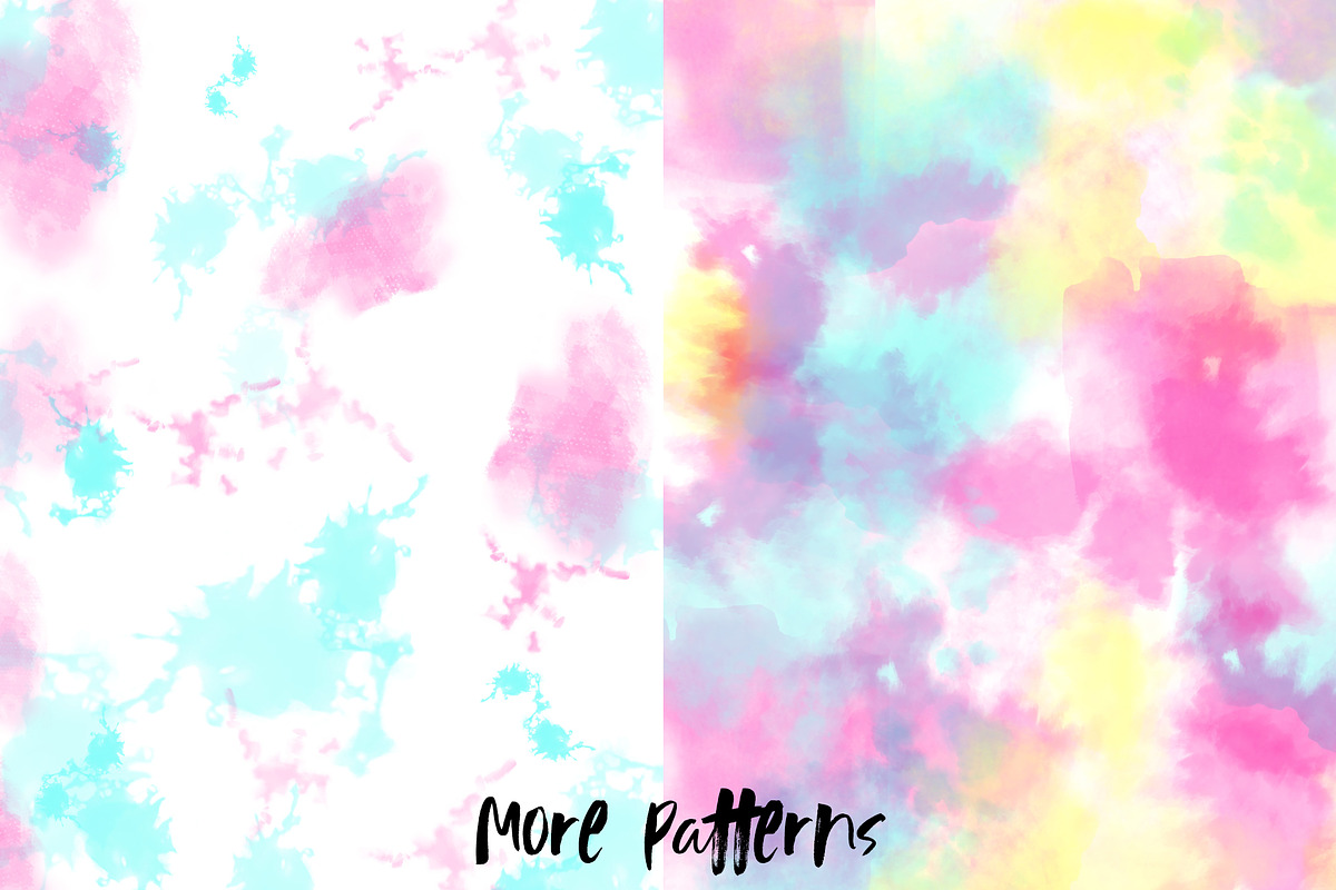 Pastel Tie-Dye Backgrounds, a Pattern Graphic by The Gypsy Goddess (Photo 6 of 11)