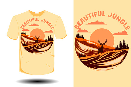 Beautiful jungle t shirt design