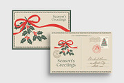 Christmas Vintage Travel Postcard, a Card Template by BrandPacks (Thumbnail 5 of 5)