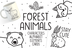 Forest animals for kids