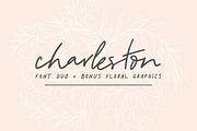 Charleston | Font Duo + Florals, a Sans Serif Font by Jen Wagner Co (Thumbnail 1 of 8)