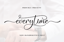 Everytime | Script Font