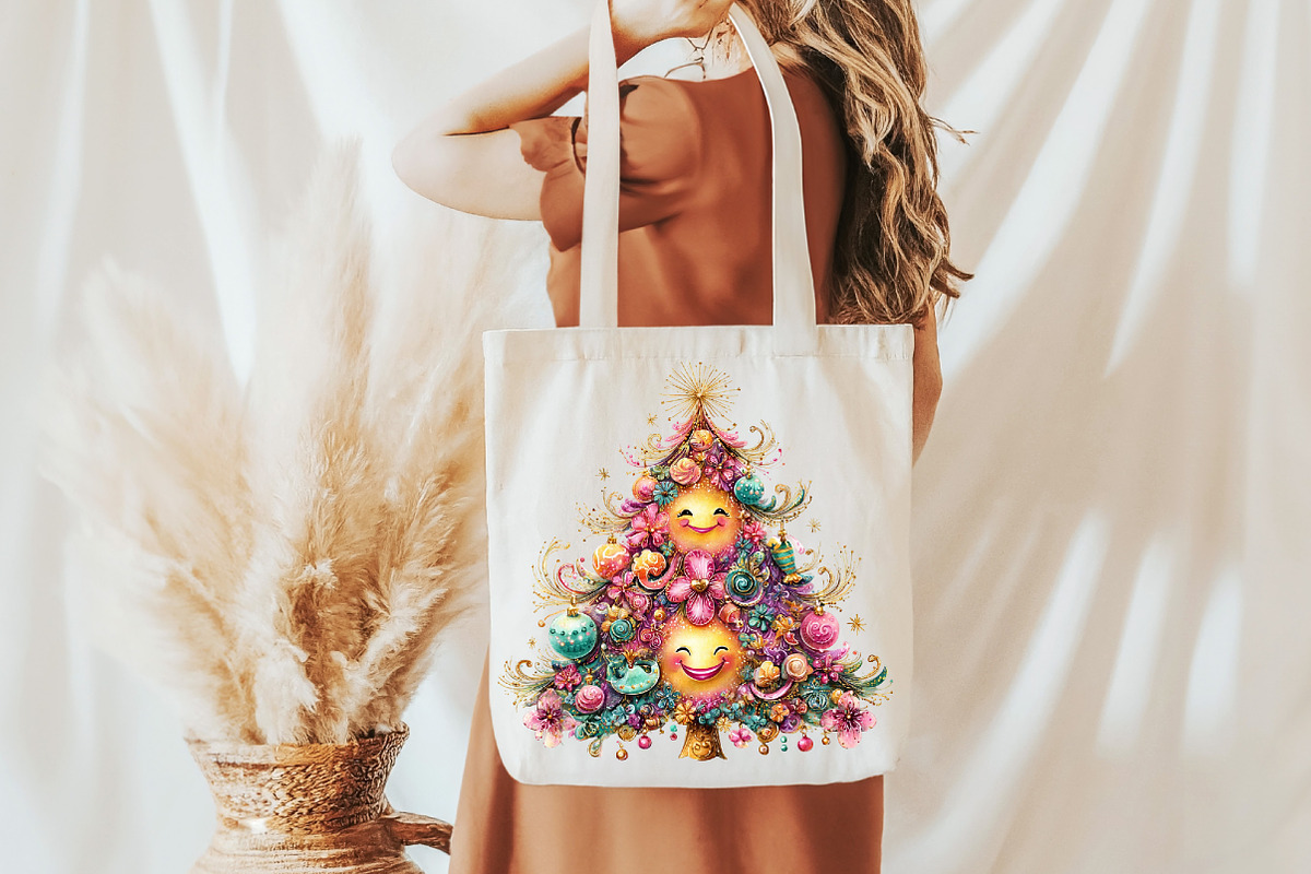 Colorful Christmas Tree Clipart, an Illustration by DreamCafeArt (Photo 8 of 8)