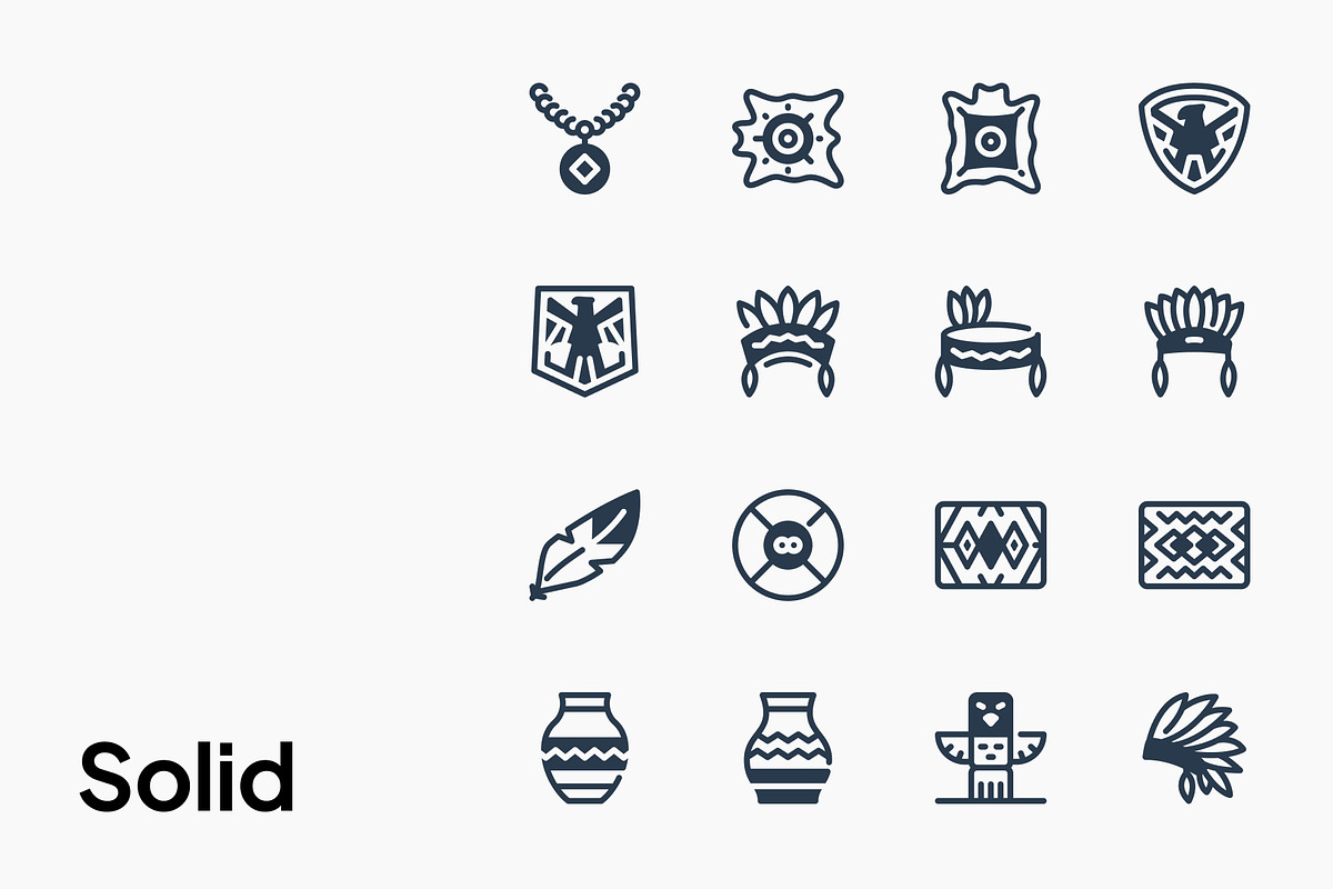 Native American Decoration Icon Set, a Duotone Icon by Eklip Studio (Photo 4 of 4)