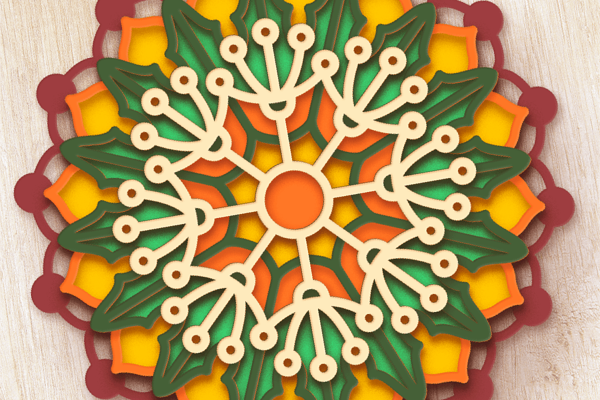 3D Dandelion Flower Mandala, an Object Graphic by Arshad Ali (Photo 5 of 8)