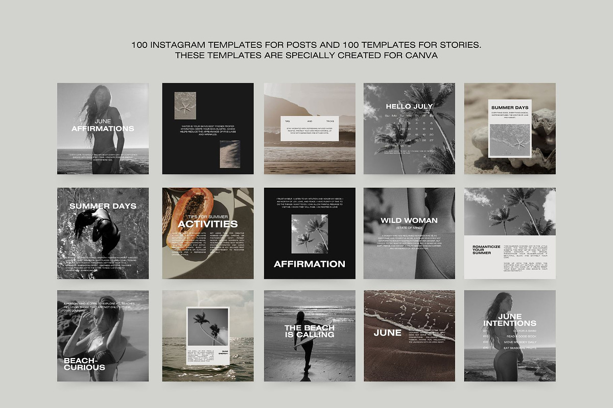 1500 Aesthetic Instagram Templates preview 4