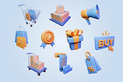 Ecommerce 3D Icons Set, an Object 3D Model by Kmg Design (Thumbnail 2 of 2)
