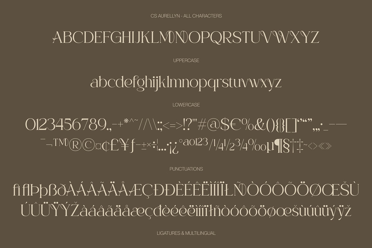 CS Aurellyn – Art Nouveau Font, a Serif Font by Craft Supply Co. (Photo 8 of 8)