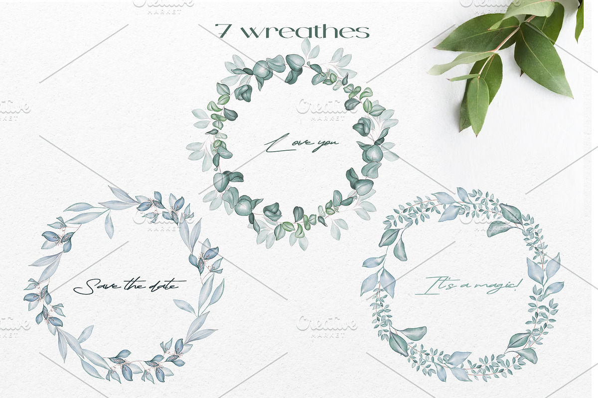 Greenery. Watercolor illustration, a Decorative Illustration by DamriNa art (Photo 5 of 11)